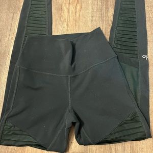 Forest Green Alo moto leggings